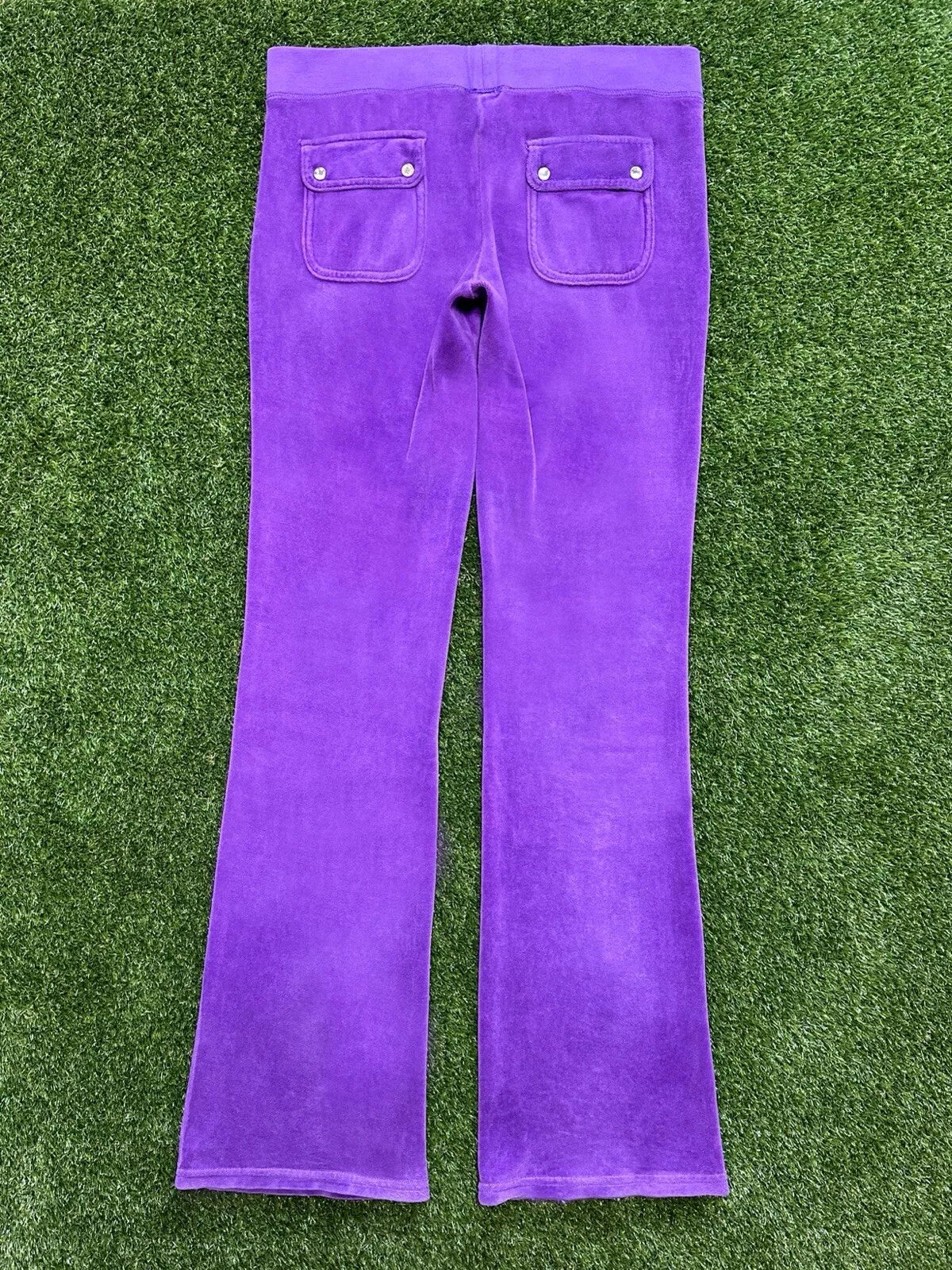 Juicy Couture Track Pants Adult Purple Tracksuit Low Rise Butt Pocket