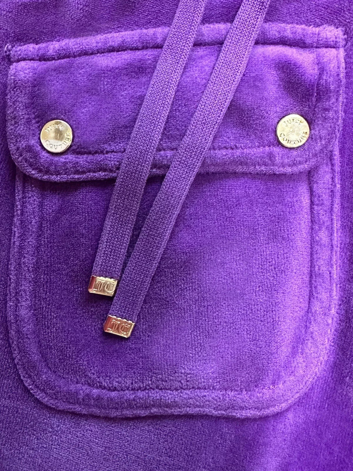 Juicy Couture Track Pants Adult Purple Tracksuit Low Rise Butt Pocket
