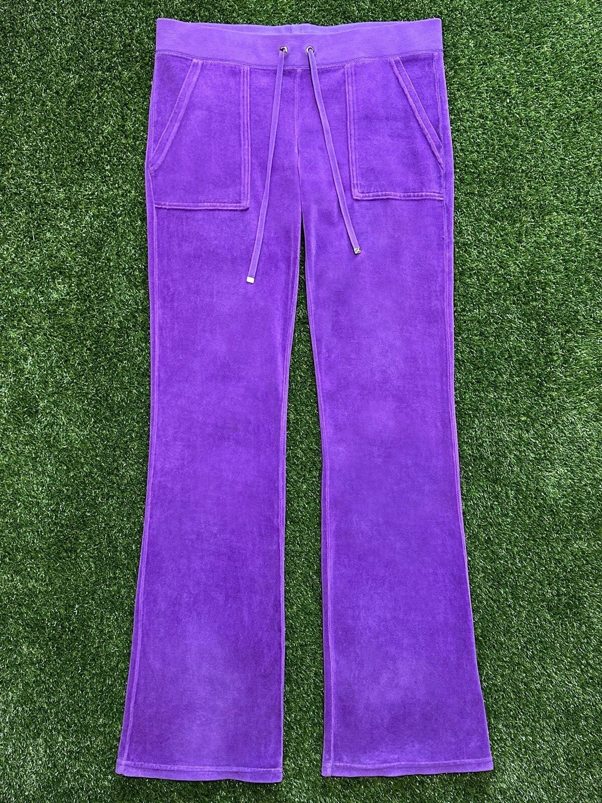 Juicy Couture Track Pants Adult Purple Tracksuit Low Rise Butt Pocket