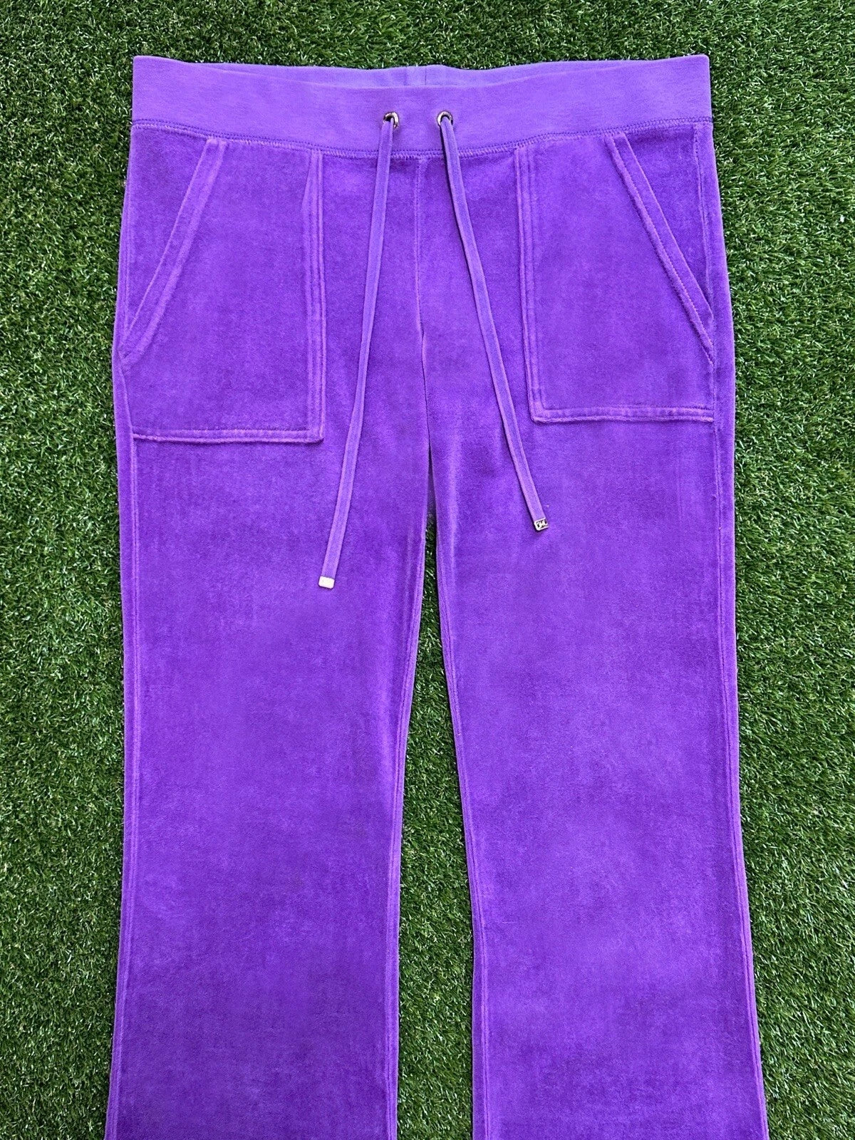Juicy Couture Track Pants Adult Purple Tracksuit Low Rise Butt Pocket